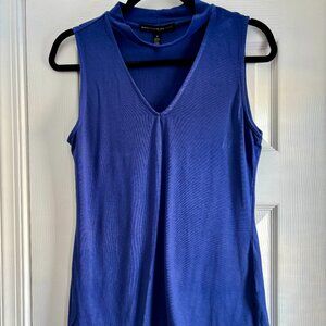 WHBM Sleeveless V neck Blue Shirt - Size M